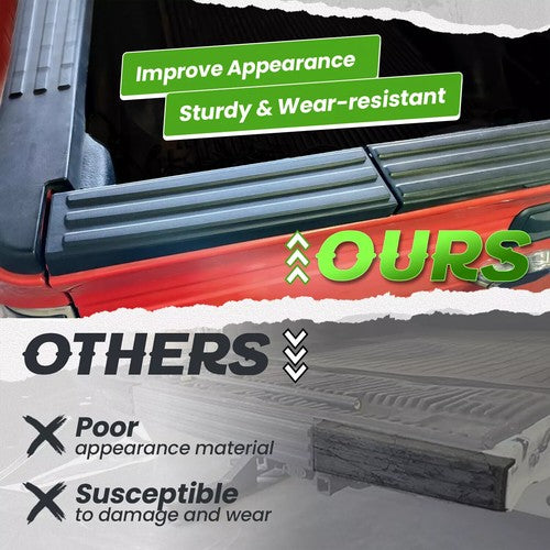 DURAFORCE Fit For 09-14 Ford F150 Tailgate Top Protector Spoiler Cover Moulding Cap Black