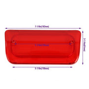 DURAFORCE Red Lens 3rd Brake Light Lens Cover Fit For 1994-2004 Chevy S-10 S10 GMC Sonoma