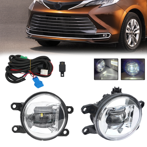 DURAFORCE LED Fog Driving Lights Set for 2021-2025 2023 for TY Sienna Harness Switch Kits