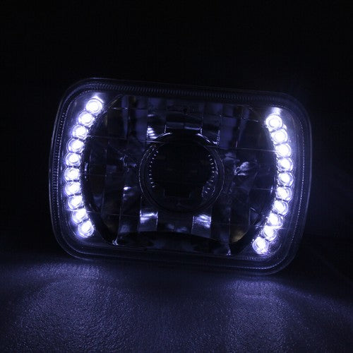 DURAFORCE 7x6 5X7 LED Halo Projector Headlight For Chevy Express Cargo Van 1500 2500 3500