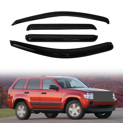 DURAFORCE Replacement Window Visors Sun Rain Guards Fit For Jeep Grand Cherokee 2005-2010
