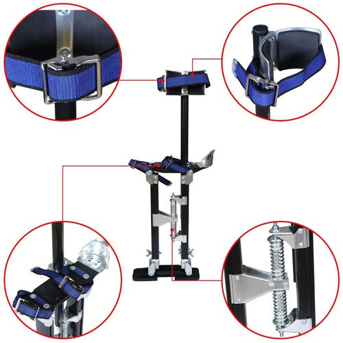 DURAFORCE 15" - 23" Adjustable Drywall Stilts Painters Walking Finishing Tools Black