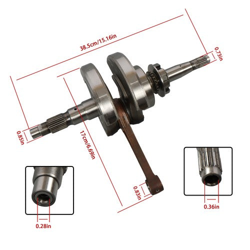 DURAFORCE 13200-016-0000 503-00993 132000160000 for HiSun 750 1:5 crankshaft Assy Massimo