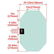 DURAFORCE Cab Front Glass (Door) fits Gehl R220 V400 R190 V270 R260 V330 Mustang #244242