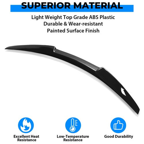 Rear Trunk Spoiler Rear Wing For 19-25 BMW G20 330i G80 M3 Gloss Black M4 Style