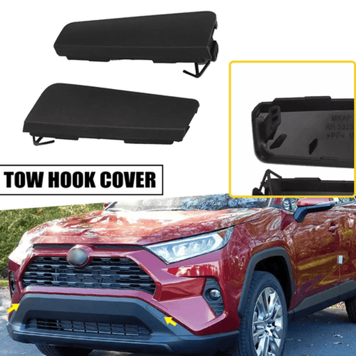 DURAFORCE For 2019 2020 2021 2022 2023 Toyota RAV4 2X Front Bumper Tow Hook Eye Cover Cap