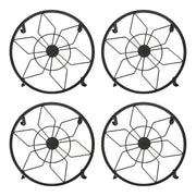 DURAFORCE 4 Pack 9inch Black Metal Plant Stands Heavy Duty Plants Holder Flower Pot Stand
