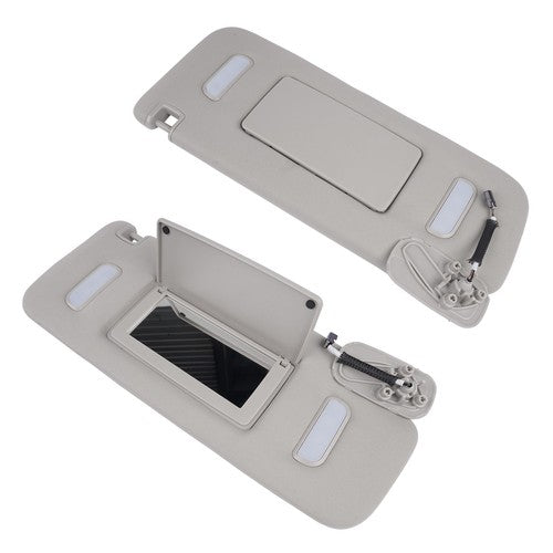 DURAFORCE Pair Gray Sun Visors Right Left for Chevrolet Silverado GMC Sierra 2500HD 07-13