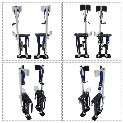 DURAFORCE 18"-30" Stilt Aluminum Alloy Stilts Adjustable Drywall Stilt Painting Tool Black
