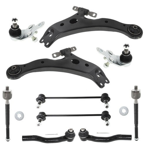 DURAFORCE Black Front Lower Control Arm Suspension Kit 10pc For Toyota Camry 2007-2011