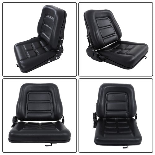 DURAFORCE Universial Fold Seat for Forklift Tractor with Adjustable Angle Back Slide New