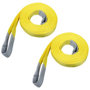 DURAFORCE 2 Pcs 20' x 2" Lifting Sling Straps 9400lbs Fracture Strength for Hoist, Truck
