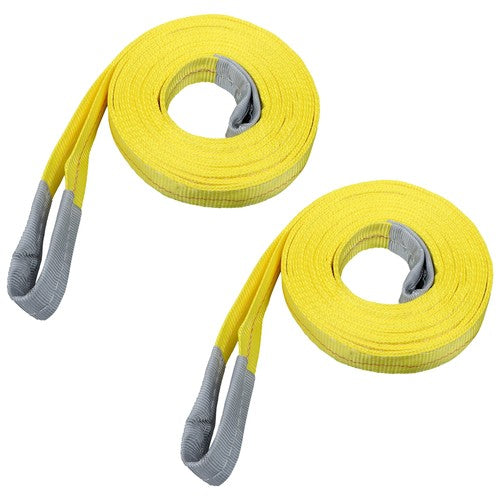 DURAFORCE 2 Pcs 20' x 2" Lifting Sling Straps 9400lbs Fracture Strength for Hoist, Truck