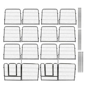 DURAFORCE 16 Panels 24x24 inch Dog Playpen Crate Fence Pet PlayPen Exercise Cage