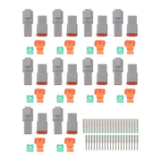 DURAFORCE 2 Pin Connector 10 Sets DT04-2P DT06-2S with Solid Contacts 14-20AWG