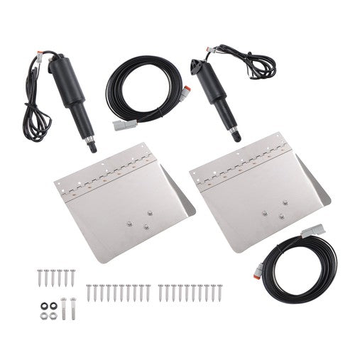 DURAFORCE 15001-101 9"x12" Standard Boat Trim Tab Kit 12V No Switch For 16-25 Foot Vessels