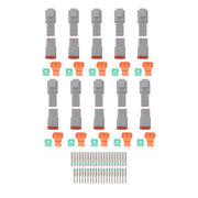 DURAFORCE 2 Pin Connector 10 Sets DT04-2P DT06-2S with Solid Contacts 14-20AWG