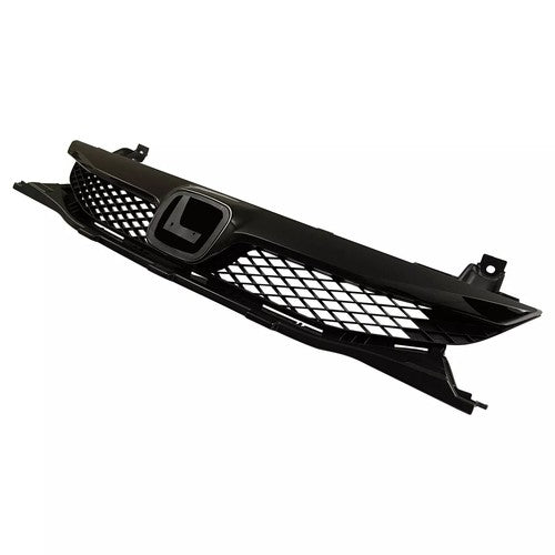 DURAFORCE Pair Yellow Lens Fog Lights Kit & Front Bumper Grille For 09-11 Honda Civic 4Dr