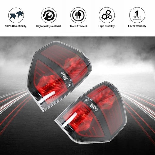 DURAFORCE Fit For Ford F-150 2009-2014 2pcs New Left+Right Red Rear Tail Brake Light Lamp