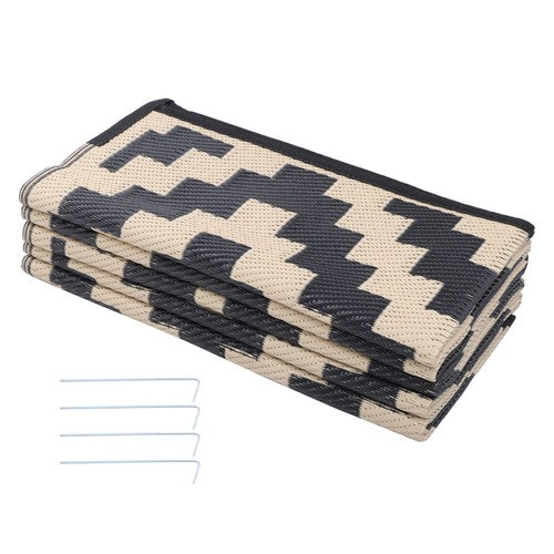 DURAFORCE 8x10 ft Waterproof Outdoor Rug Outdoor Indoor RV Mat Carpet For Patio Backyard