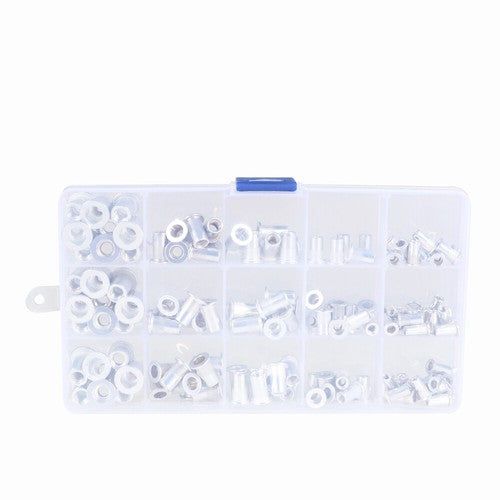 DURAFORCE 150 Pack Aluminum Rivet Nut Kit Rivnut Nutsert Standard Inch SAE Imperial