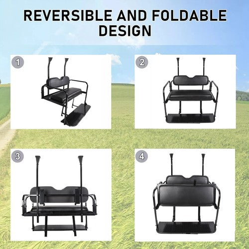 DURAFORCE For Club Car Precedent Rear Seat Flip For Club Car Tempo/Onward 2004+ Golf Cart
