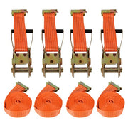 DURAFORCE 4-Pack 15' E-Track Ratchet Tie Down Strap Trailer Enclosed Cargo Van NEW