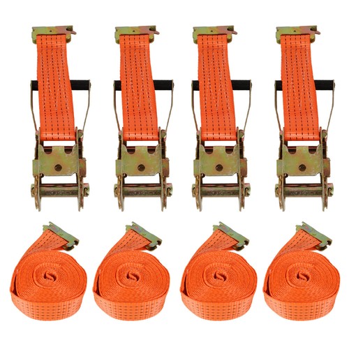 DURAFORCE 4-Pack 15' E-Track Ratchet Tie Down Strap Trailer Enclosed Cargo Van NEW
