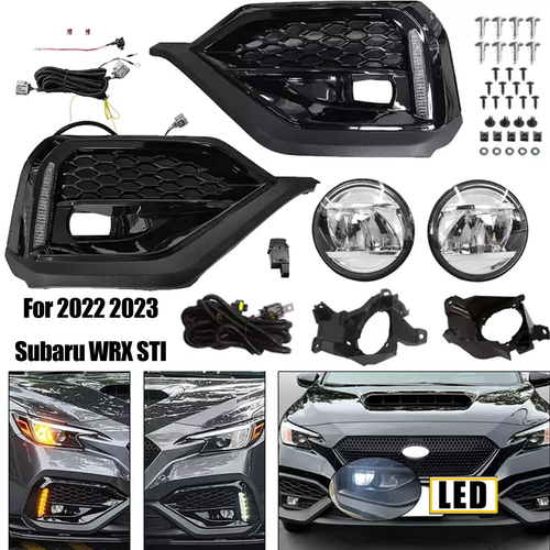 DURAFORCE For 2022 2023 Subaru WRX STI LED Turn Signal DRL Fog Bezel Lamps & Fog Lights