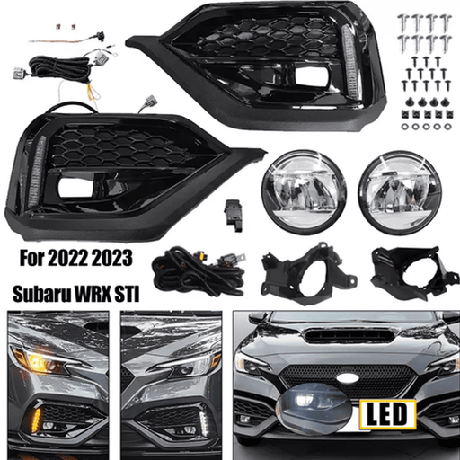 DURAFORCE For 2022 2023 Subaru WRX STI LED Turn Signal DRL Fog Bezel Lamps & Fog Lights