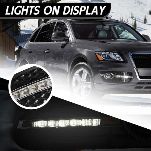 DURAFORCE LED DRL Fog Lights Bezel Cover Lamp w/Wire harness switch For 2009-2012 Audi Q5