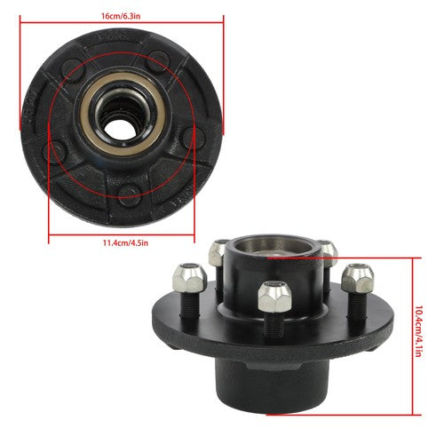 DURAFORCE New 1 Set For 5 X4.5" Trailer Hub Kit and 11" Square #84 Spindle-7 Piece/set