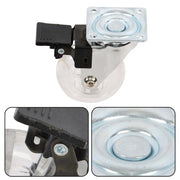 DURAFORCE 2 Inch Caster Wheels Set of 4 Heavy Duty Locking Casters with brake white