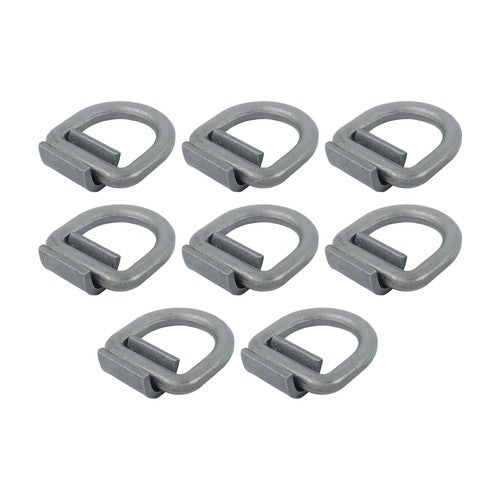 DURAFORCE 8 Pack 3/4" Heavy Duty Weld On Forged D Rings with Welding Clips, 26,500 lbs