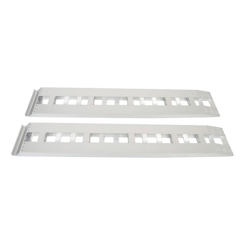 DURAFORCE 1 Pair 6063 Aluminum Silver 84" × 14" Ramps 6000Lbs Car Trailer Truck Hook End
