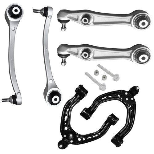 DURAFORCE 6pcs Front Lower & Upper Control Arm with Ball Joint for Tesla Model S 2012-2021