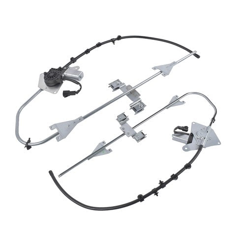 DURAFORCE 2PCS Power Window Regulator w/ 2-Pin Motor for Freightliner M2 Front Left+Right
