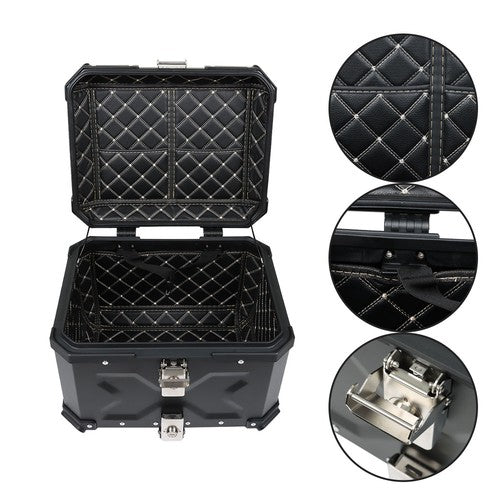 DURAFORCE Motorcycle 36L Side Case Hard Saddlebag Aluminum & 45L Top Case Tail Box Luggage