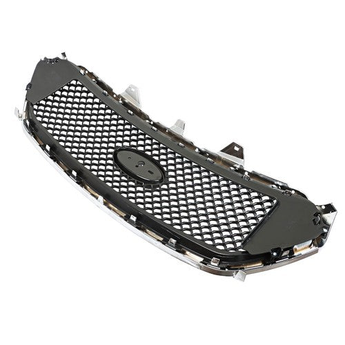 DURAFORCE Mesh Front Upper Bumper Grille Plastic Chrome Frame For Ford Taurus 2013-2019