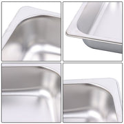 DURAFORCE 6 Pack 2.5 Inch Deep Full Size Restaurant Steam Table Pans Without Lid