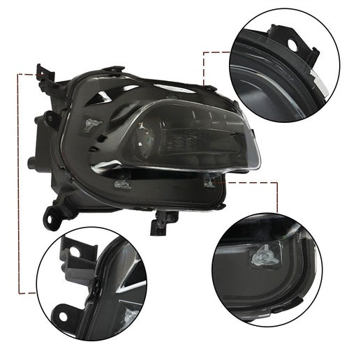 DURAFORCE Headlight Single Projector For Jeep Cherokee 2014-2018 Headlamp Right Clear Lens