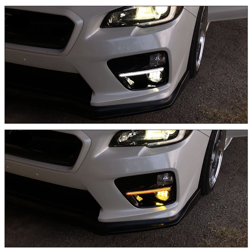 DURAFORCE LED DRL Turn Signal Fog Lights Lamps w/Wiring for 2015-2017 for Subaru WRX STI