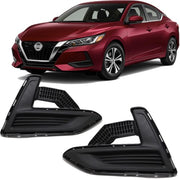 DURAFORCE ZZ2V00461 Front Bumper Fog Light Cover for 2020-2023 Nissan Sentra S SR SV