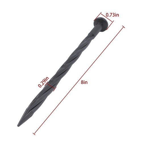DURAFORCE Edging Nails Garden Anchoring Spikes 8 Inch 60 Pcs Plastic Spiral Landscape