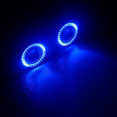 For 2016-2021 Honda Civic LED Blue Halo Projector Fog Light  Angel Eyes Ring DRL