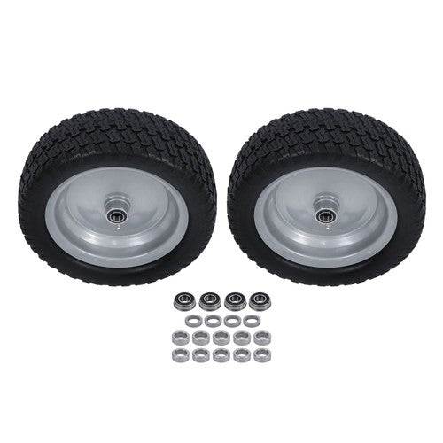 DURAFORCE 3.4' Axle Hole For Lawn Mower Solid Tire 2-Pack 13X5.00-6 Tire & Wheel Flat Free