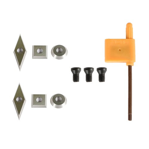 DURAFORCE Carbide Woodturning Tool Mini Size 3 Piece Set Includes Diamond Shape Round