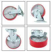 DURAFORCE 1 Pack 6" Casters Heavy Duty Industrial Caster Wheels Polyurethane Swivel Caster