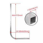 DURAFORCE Boat Trailer Guide Poles Aluminum Square Upright 1 1/2" Square 46" Tall Pair