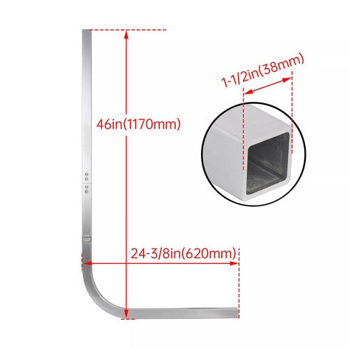 DURAFORCE Boat Trailer Guide Poles Aluminum Square Upright 1 1/2" Square 46" Tall Pair